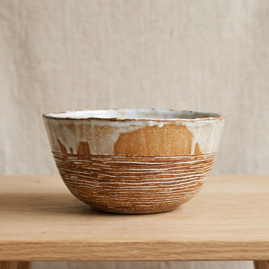 SALADIER TEXTURE GRES ROUX - ATELIER POTERIE CERAMIQUE - MIRAMAS - LA CABANE DE CELINE