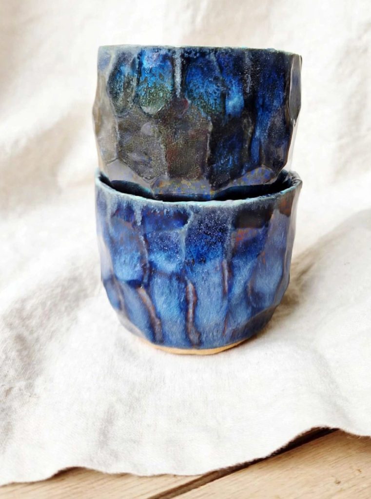 TASSE BLEU- ATELIER POTERIE CERAMIQUE - MIRAMAS - LA CABANE DE CELINE
