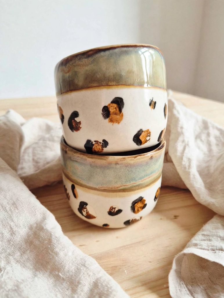 TASSE LEOPARD - ATELIER POTERIE CERAMIQUE - MIRAMAS - LA CABANE DE CELINE